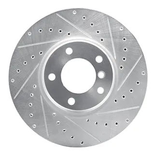 R1 Concepts EDZ-31040R Brake Rotor Drilled and Slotted Silver